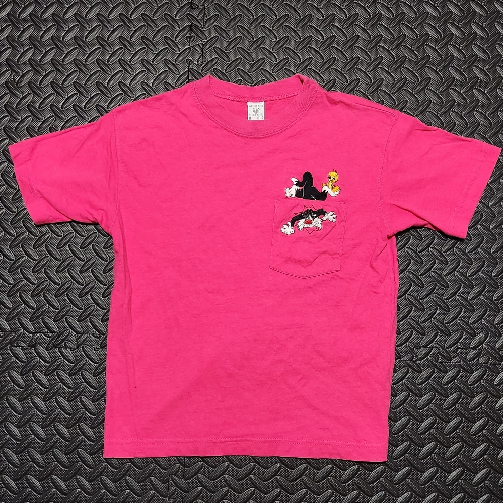 Vintage Looney Tunes Sylvester & Tweety Embroidered t-shirt 90s Warner Bros